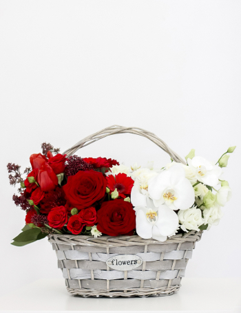 Корзина в цветовой гамме RED&WHITE